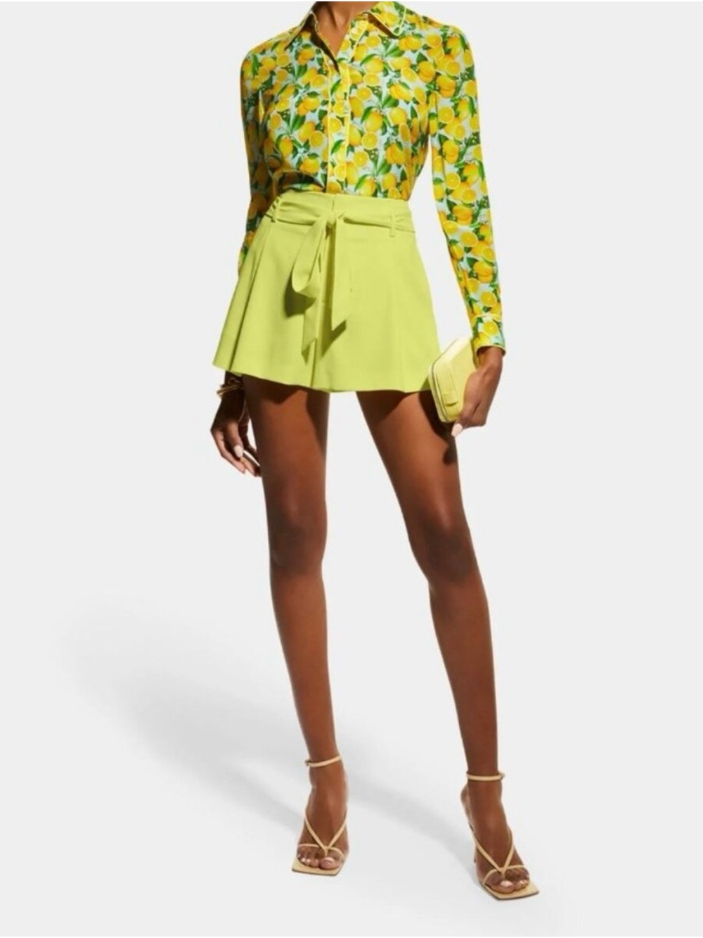 Lime Green Tie-Waist shorts